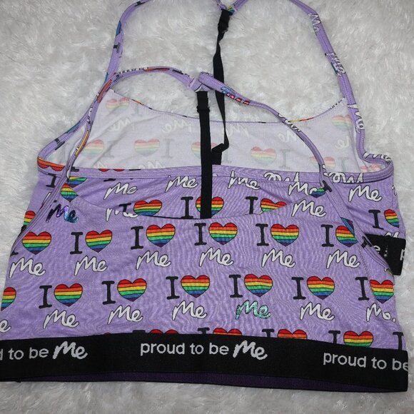 COPY - MeUndies NWOT Pride T-back bralettes lot of 2 size large - Picture 1 of 3